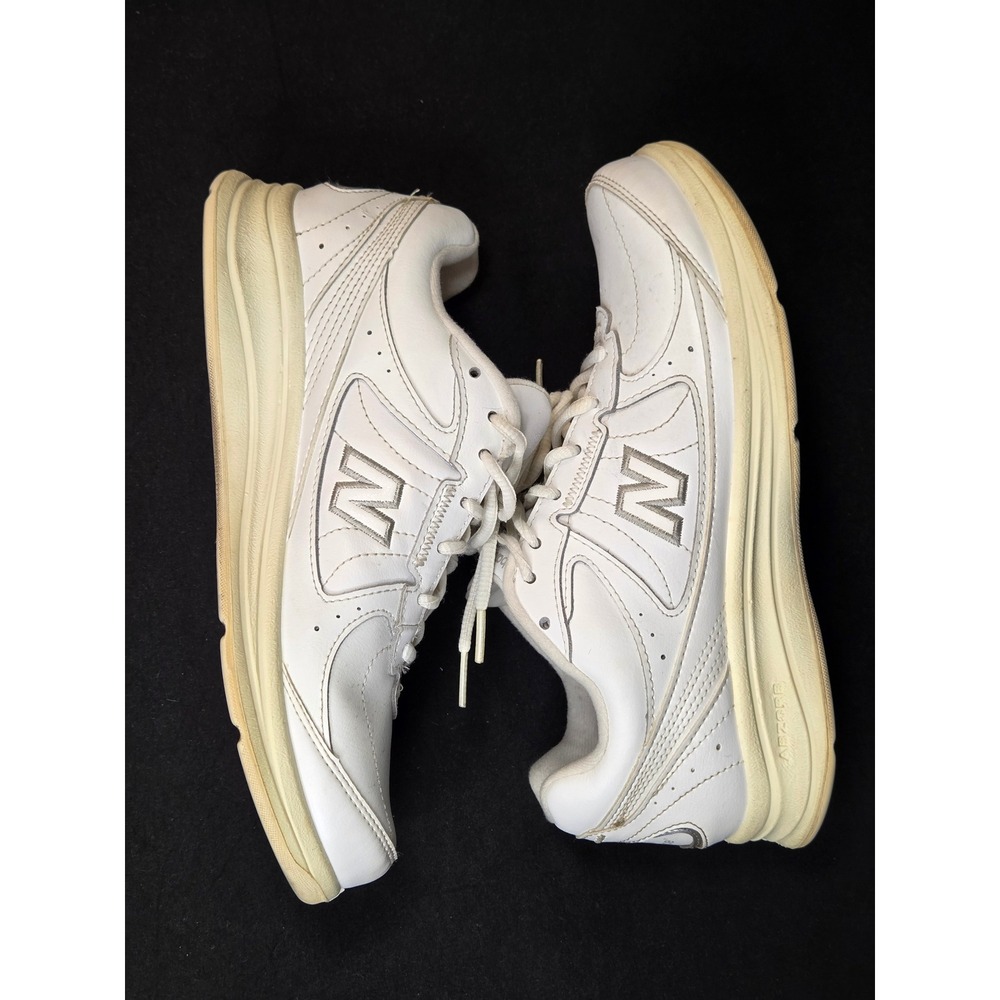 New Balance 577 White Leather Walking Shoes Womens 8 WW577WT Sneakers ABZORB